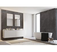 VIPANEL Panneau mural en alu-composite aspect aragon Noir finition Velvet - 100 x 255 cm - épaisseur 3mm