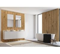 VIPANEL Panneau mural en alu-composite aspect Bois Chêne Sauvage finition Mat Perlé - 100 x 255 cm - épaisseur 3mm