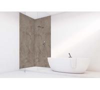 VIPANEL Panneau mural en alu-composite aspect marbre Emperador finition Velvet - 100 x 255 cm - épaisseur 3mm