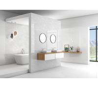 VIPANEL Panneau mural en alu-composite aspect marbre Gris finition brillant - 150 x 255 cm - épaisseur 3mm