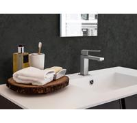 VIPANEL Panneau mural en alu-composite aspect Pierre ardoise noire finition Structure - 150 x 255 cm - épaisseur 3mm