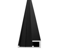 VIPANEL Profilé de finition extérieure 255 cm pour panneau VIPANEL 3 mm - Noir