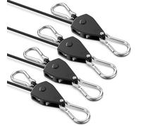VIPARSPECTRA Lot de 4 sangles à cliquet rétractables très résistantes, sangle d'arrimage réglable de 2,5 m, à cliquet de 0,3 cm avec engrenages en métal et mousquetons pour suspendre des plantes