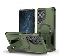 VIPAVA Étui de Protection magnétique Pliable avec Support pour Samsung S25 Ultra, S24 Plus, S26, A26, A16, A56, Support de Charge sans Fil, Antichoc, Vert foncé, pour S26 Plus