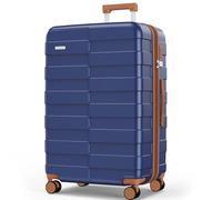 Vipbox Valise Set 2 Rigides 55+75cm (3 Ans DE Service VIP) Sets de Bagages Extensible Polycarbonate Ultra Legere et Durable Valise de Voyage Cabine avec Serrure TSA et 4 Roues, Bleu Classique