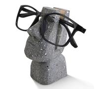 VIPbuy Porte-lunettes en bois sculpté, Tête de Moai de l'île de Pâques, Porte-lunettes pour table de nuit, Statue de Sculpture de Tête de Moai, Décoration de bureau à domicile Cadeau