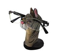 VIPbuy Support à Lunettes en Bois sculpté à la Main en Forme d'animal pour la Maison, Le Bureau, la décoration (Chat)
