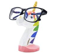 VIPbuy Support à lunettes en bois sculpté à la main en forme d'animal pour la maison, le bureau, la décoration (licorne)