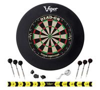 Viper by GLD Products Dead on Cible de fléchettes en sisal, Deux Jeux de fléchettes de démarrage, Ligne de Lancer, Viper Defender, Noir