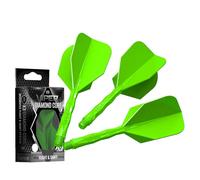 Viper Diamond Core Lot de 3 ailettes de fléchettes et système de Tige intégrés - Accessoire de fléchettes de précision avec polymères résistants pour Une Performance améliorée, Tige Moyenne, vol