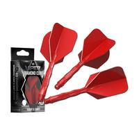 Viper Diamond Core Lot de 3 ailettes de fléchettes et système de Tige intégrés - Accessoire de fléchettes de précision avec polymères résistants pour Une Performance améliorée, Tige Moyenne, vol