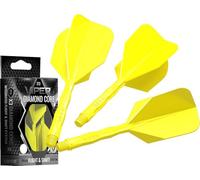 Viper Diamond Core Lot de 3 ailettes de fléchettes et système de Tige intégrés - Accessoire de fléchettes de précision avec polymères résistants pour Une Performance améliorée, Tige Moyenne, vol