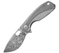 Viper LILLE DAMASCO Bjorkmans Twist Pattern, TITANIUM w Bead Blasted overlay VA5964TITI