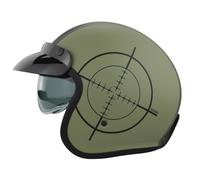 Viper Motorcycle Helmet with Inner Sun Visor RSV06 Plus Open Face Jet Motorbike Helmets for Adult - Motorbike Rider Road Legal ECE2206 Approved for Cruise Bike Chopper Moped Electric Scooters - L