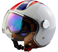 ViPER RSV19 Open Face Motorbike Helmet - Scooter Motorcycle Crash Jet Helmet for Men Women with Sun Visor (Union Jack, L)