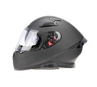 ViPER RSV95 Motorcycle Full Face Helmets - ECE ACU Certified Unisex Adult Motorbike Helmet with Drop Down Sun Visor for Men and Women (Matt Black,M)