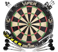Viper Shot King Jeu de fléchettes avec Pointe en Acier Unisexe, Noir, 17.75 inch