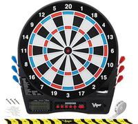 Viper Showdown Cible de fléchettes électronique - Format Sport, Plus de 30 Jeux avec 590 Options, comptage Automatique, écran LCD, Bande de sécurité pour fléchettes manquées, Fonctionne sur Piles