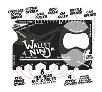 Viper tactique Portefeuille Ninja 18 en 1 Outil multifonction, format carte de crédit Portefeuille Multi outil Décapsuleur iPhone support