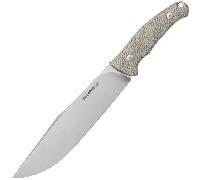 Viper Trail Clip Point Stonewash N690Co, Micarta Canvas Vert, Étui en cuir VT4066CG