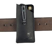 VIPERADE PJ11 Étui de Poche EDC en Cuir, étui en Cuir EDC Multi-Outils, Petit étui de Couteau Utilitaire en Cuir pour Couteau à Coups de Pied/Herbes renforcé, Mini Couteau, Lampe de Poche-Noir