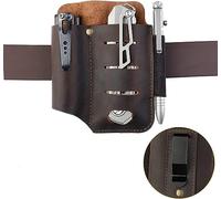 VIPERADE PJ15 Gaine Multifonction pour Ceinture, Organiseur de Poche EDC pour Homme, Pochette en Cuir avec Porte-clés, Support de Lampe de Poche, Porte-Stylo, Fourreau à Couteau pour for Leatherman