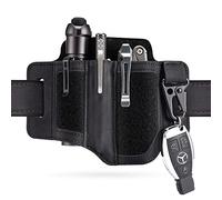 VIPERADE PL3 Gaine En Cuir Avec Boucles, Organiseur De Poche EDC Pour Homme, Pour Ranger Les Multi-Outils, Les Lampes De Poche, Etc,Organisateur de Ceinture avec Porte-Stylo et Porte-Clés