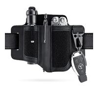 VIPERADE PL3 Multitool Fourreau en Cuir avec Zone de Patch DIY, Organiseur de Poches EDC pour Homme pour Outil Multifonction Leatherman, Porte-Lampe de Poche avec Porte-Stylo, Organiseur de Ceinture