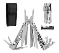 VIPERADE VAK2 EDC Multitool, Pince multifonction 20 en 1 en acier inoxydable, Couteau de poche avec verrouillage automatique, Multitools pliables et robustes avec ciseaux pour randonnée, camping