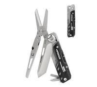 VIPERADE VAK4/VAK5 Couteau de poche multifonction EDC avec 11 embouts de tournevis, verrouillage de sécurité, ciseaux à ressort, étui durable pour extérieur, camping, pêche, survie, randonnée