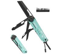 VIPERADE VAK4/VAK5 Couteau de poche multifonction EDC avec 11 embouts de tournevis, verrouillage de sécurité, ciseaux à ressort, étui durable pour extérieur, camping, pêche, survie, randonnée