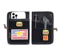 VIPERADE VE11 Pochette Journal, EDC Wallet Small Notebook Cover, Couverture de Journal en Nylon pour Notes de Terrain, Organisateur Utilitaire EDC avec Zone de Patch DIY