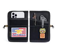 VIPERADE VE11 Sac à outils en nylon pour boîte de vitesses EDC avec 9 poches, sac de rangement utile EDC avec patch DIY Sac de protection - Noir