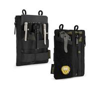 VIPERADE VE16 Petit organiseur d'outils EDC, petit sac multi-outils avec 7 poches, organiseur EDC pour homme, mini sac de poche avec zone scratch pour bricolage, petit organiseur multi-outil-Camo Noir
