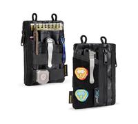 VIPERADE VE16 X-Pac Petit Organiseur d'outils EDC, Petit Sac Multi-Outils avec 7 Poches, Organiseur EDC pour Homme, Mini Sac de Poche avec Zone Scratch pour Bricolage, Petit Organiseur-Noir Doux