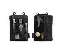 VIPERADE VE16 X-Pac Petit organiseur d'outils EDC,petit sac multi-outils avec 7 poches,organiseur EDC pour homme,mini sac de poche avec zone scratch pour bricolage,petit organiseur multi-outils (Noir)