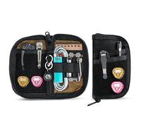 VIPERADE VE22 EDC Pouch Petit sac à outils EDC avec 4 poches et 5 compartiments élastiques Petit sac de rangement EDC pour outils multifonctions Organiseur de poche EDC avec surface scratch(Noir)