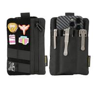 VIPERADE VE27 EDC Organisateur Petit Sac de Poche EDC avec 4 Poches, Petit Sac à Outils Organisateur de Poche EDC pour Organisateur d'outils EDC avec Finition Scratch - Noir