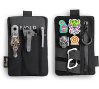 VIPERADE VE27 EDC Organizer Petit sac de poche EDC avec 4 poches, petit sac à outils EDC Organisateur de poche à outils polyvalent avec surface scratch-Cordura Noir