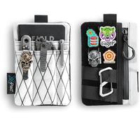 VIPERADE VE27 EDC Organizer Petit sac de poche EDC avec 4 poches, petit sac à outils EDC Organisateur de poche à outils polyvalent avec surface scratch X-pac Blanc