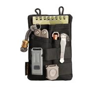 VIPERADE VE3 EDC Tool Pocket Organizer, Petit Organiseur de Poche EDC pour Homme, Petit Organiseur Multi-Outils en Nylon Sac à Outils pour Petite Lampe de Poche Multichaise Stylo Carnet (Noir)