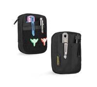 VIPERADE VE31 EDC Pouch Mini EDC Bag, Organisateur de Poche EDC Petit Sac d'organisation, Mini Pochette d'administration avec Fermeture Scratch pour Le Camping, Bushcraft/Stockage numérique - Noir