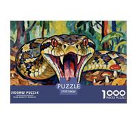 Vipère du Gabon Puzzle en Bois Imperméable DIY Puzzles De 1000 Pièces pour Adultes Amusant Jeux Éducatifs