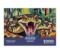 Vipère du Gabon Puzzle en Bois Imperméable Puzzles De 1000 Pièces pour Adultes Impossible Jeux Éducatifs