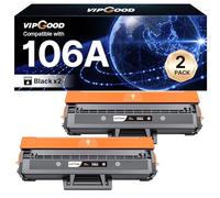 VIPGOOD 106A Toner avec Puce Compatible pour HP 106A W1106A Cartouches de Toner pour Laser 107w 107a 107r pour MFP 137fnw 135a 135r 135w 135wg (Noir, 2-Pack)
