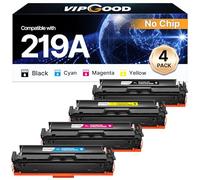 VIPGOOD 219A 219X Toner Compatible pour HP 219A 219X W2190A pour Color Laserjet Pro MFP 3302FDW 3302FDWG 3302SDWG 3202DN 3202DW (Noir Cyan Jaune Magenta, 4-Pack)