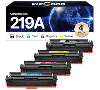 VIPGOOD 219A 219X Toner Compatible pour HP 219A 219X W2190A pour Color Laserjet Pro MFP 3302FDW 3302FDWG 3302SDWG 3202DN 3202DW (Noir Cyan Jaune Magenta, 4-Pack)