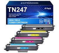 VIPGOOD TN247 TN 243CMYK Cartouches de Toner Compatible pour Brother TN-247 TN243 pour MFC-L3750CDW DCP-L3550CDW MFC-L3770CDW MFC-L3730CDN HL-L3270CDW HL-L3230CDW (Noir Cyan Jaune Magenta, Pack de 4)