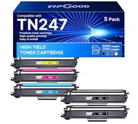 VIPGOOD TN247 TN-243CMYK Cartouches de Toner Compatible pour Brother TN247 TN243 pour DCP-L3550CDW MFC-L3750CDW MFC-L3770CDW MFC-L3730CDN HL-L3270CDW HL-L3230CDW (Noir Cyan Jaune Magenta, Pack de 5)