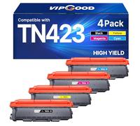 VIPGOOD TN423 TN-423 Compatible Cartouche de Toner compatibles pour Brother TN423 TN-423 TN421 pour Brother HL-L8260CDW MFC-L8900CDW MFC-L8690CDW HL-L8360CDW DCP-L3560CDW (Noir Cyan Jaune Magenta)